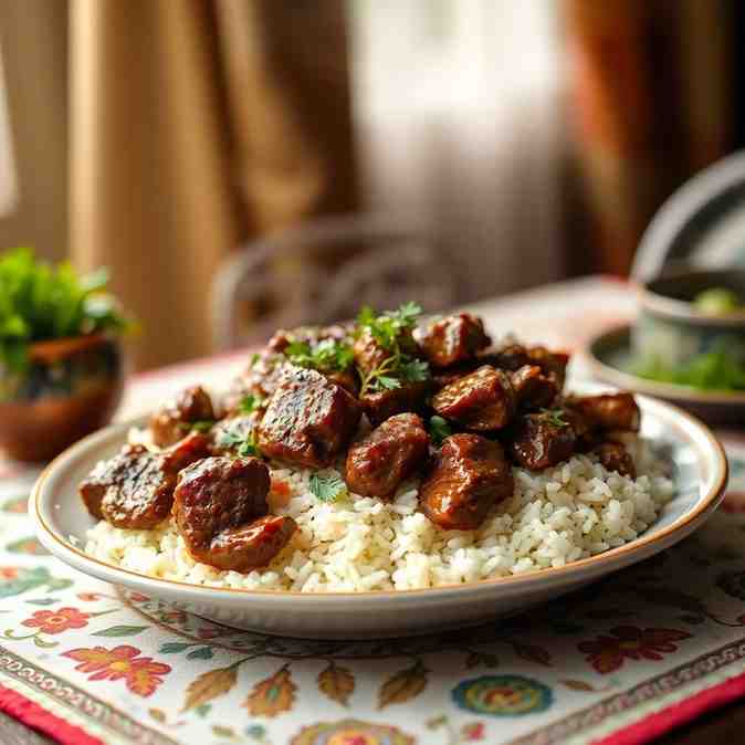 Afghan Mastawa Best Lamb Over Rice Recipe
